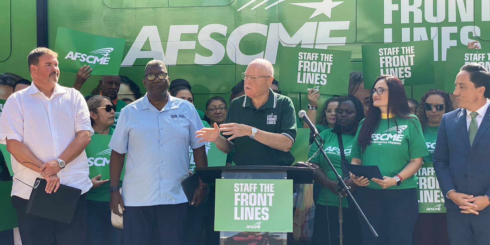 Staff the Front Lines bus tour stops in San Diego 